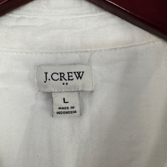 J. Crew White Blouse Size L - Picture 3 of 7